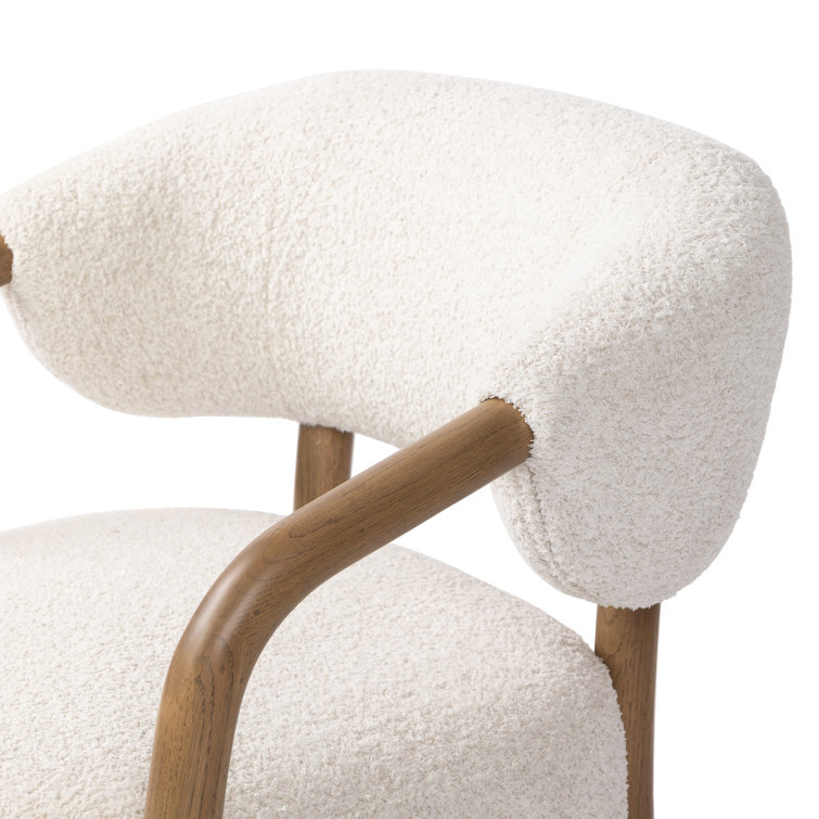 Sheldon Ivory Sculpted Wood Armchair