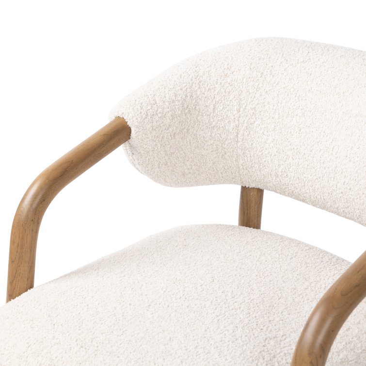 Sheldon Ivory Sculpted Wood Armchair