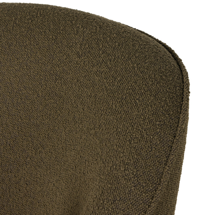 Knoll Natural Barrel Leather Swivel Chair with Wooden Base