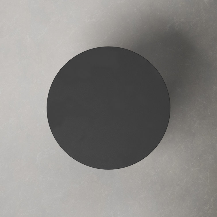 Black Round Concrete Drum Coffee Table