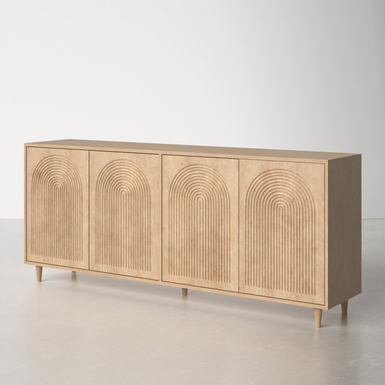 Claudia 71.75'' Light Brown Mango Wood Sideboard