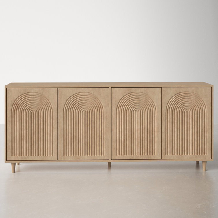 Claudia 71.75'' Light Brown Mango Wood Sideboard