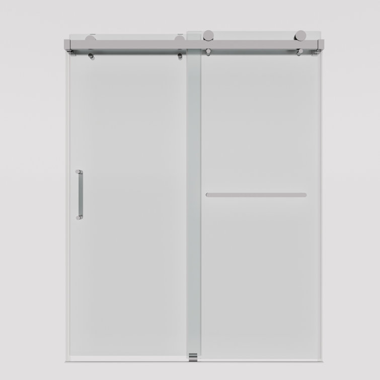 Oceanus 55''-59'' Frameless Clear Tempered Glass Shower Door