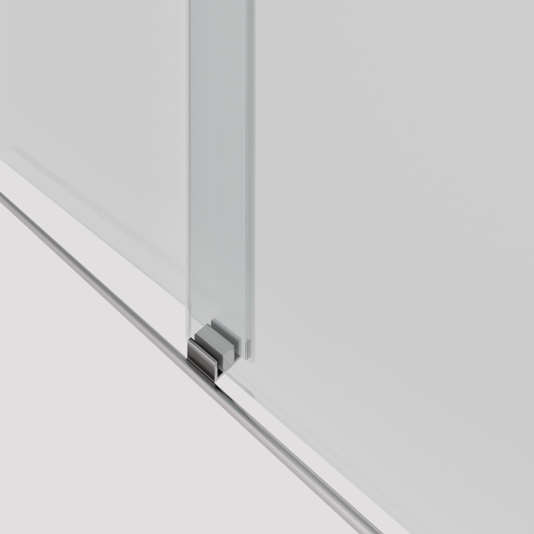 Oceanus 55''-59'' Frameless Clear Tempered Glass Shower Door