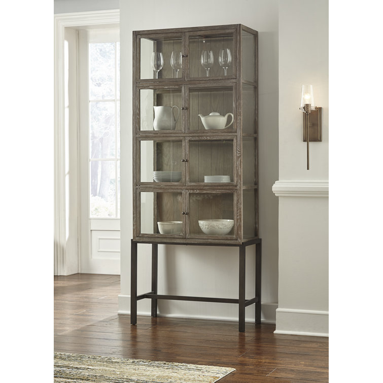 Veso Reclaimed Oak and Metal Display Cabinet