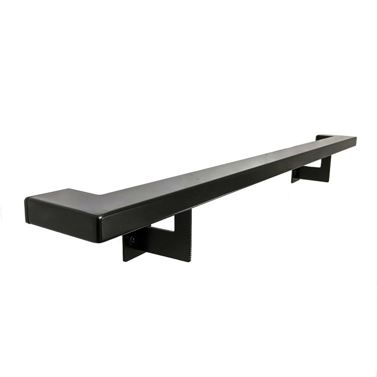 Urban Contemporary Black Powder Coated Aluminum Handrail, 3 Foot
