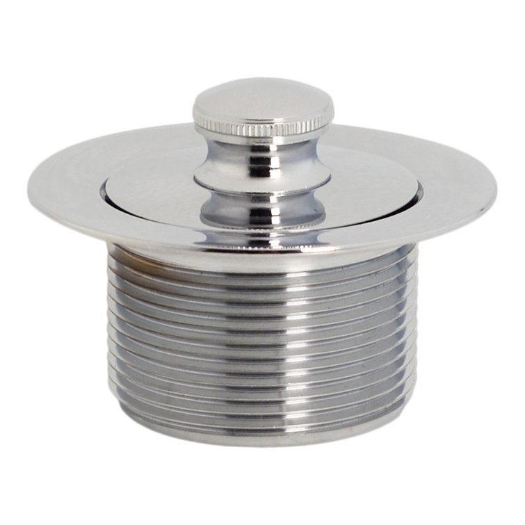 Polished Chrome Round Twist & Close Bathtub Drain Plug