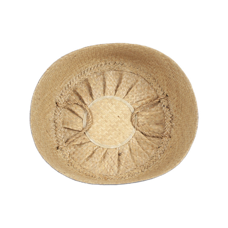 Eco-Friendly Seagrass Round Storage Basket 19" Natural & Black