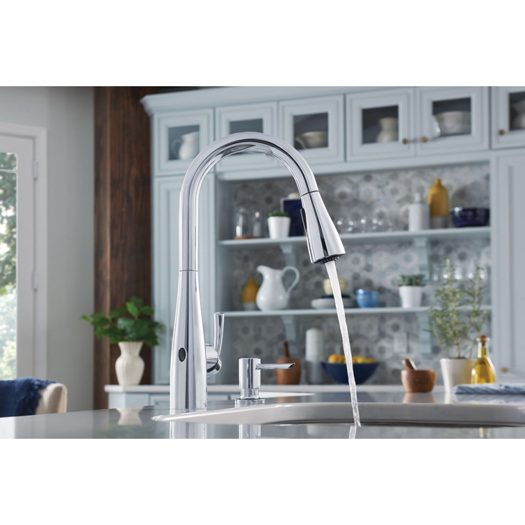 Chrome Touchless Kitchen Faucet with Pull-out Spray