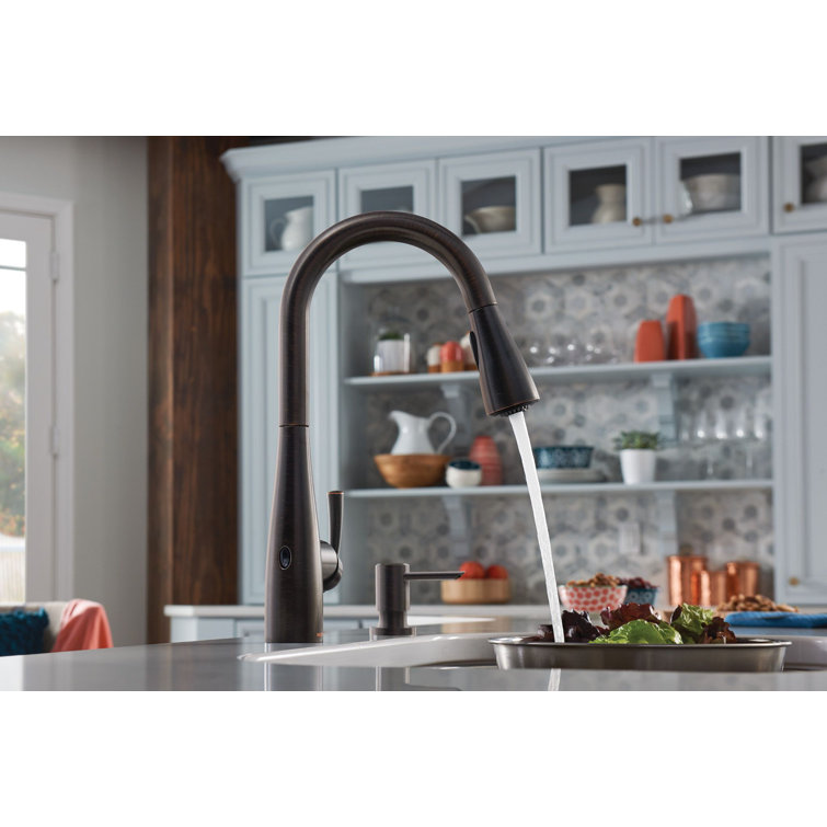 Mediterranean Bronze Touchless Pull-Down Kitchen Faucet with Spray