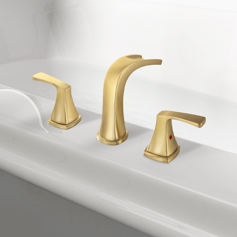 Doris Brushed Gold 2-Handle Waterfall Roman Tub Faucet