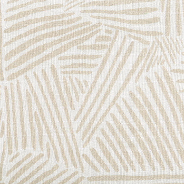 Organic Cotton Muslin Mini Crib Sheet in Oat Stripe
