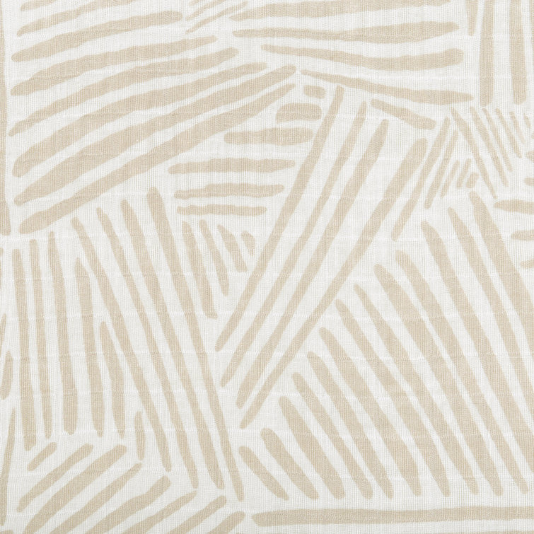 Organic Cotton Oat Stripe Toddler Quilt with Trim Embellishment