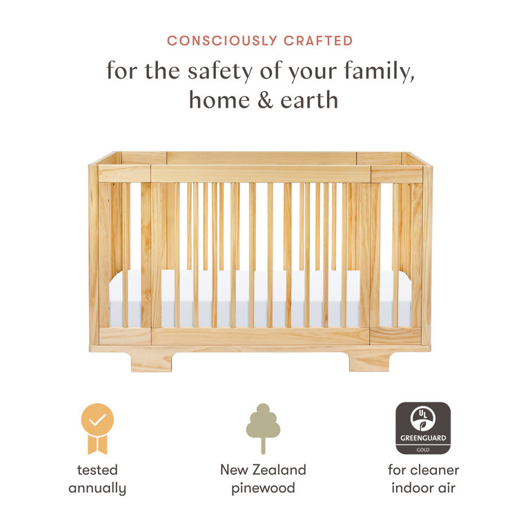 Natural Pine 8-in-1 Convertible Crib with Conversion Kits