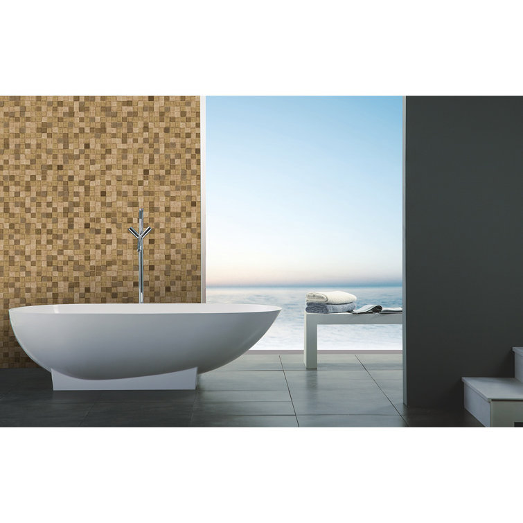 New Era II 12x12 Brown Glass and Stone Mosaic Tile