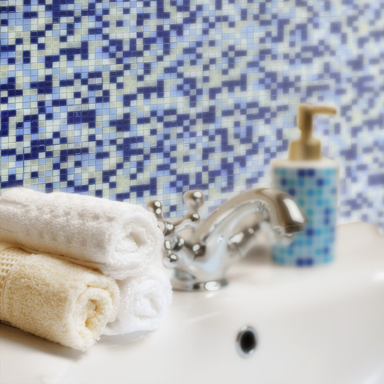 Galaxy Blue Iridescent Glass Mosaic Tile for Walls and Pools