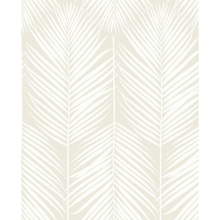 Sea Salt Palm Silhouette Vinyl Peel and Stick Wallpaper Roll