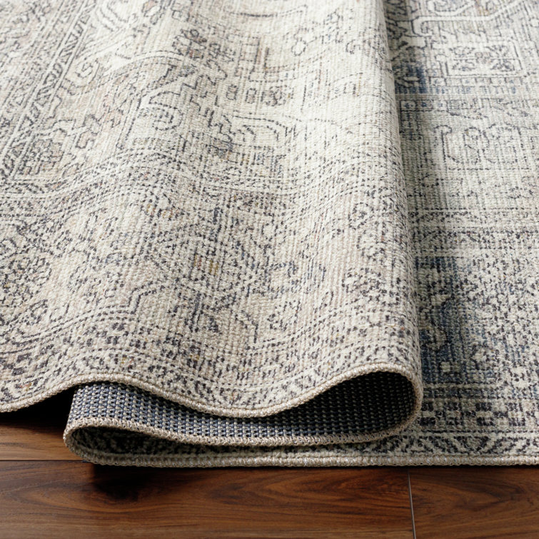 Elysian Gray Medium Pile Rectangular Rug, 3'11" x 5'7"