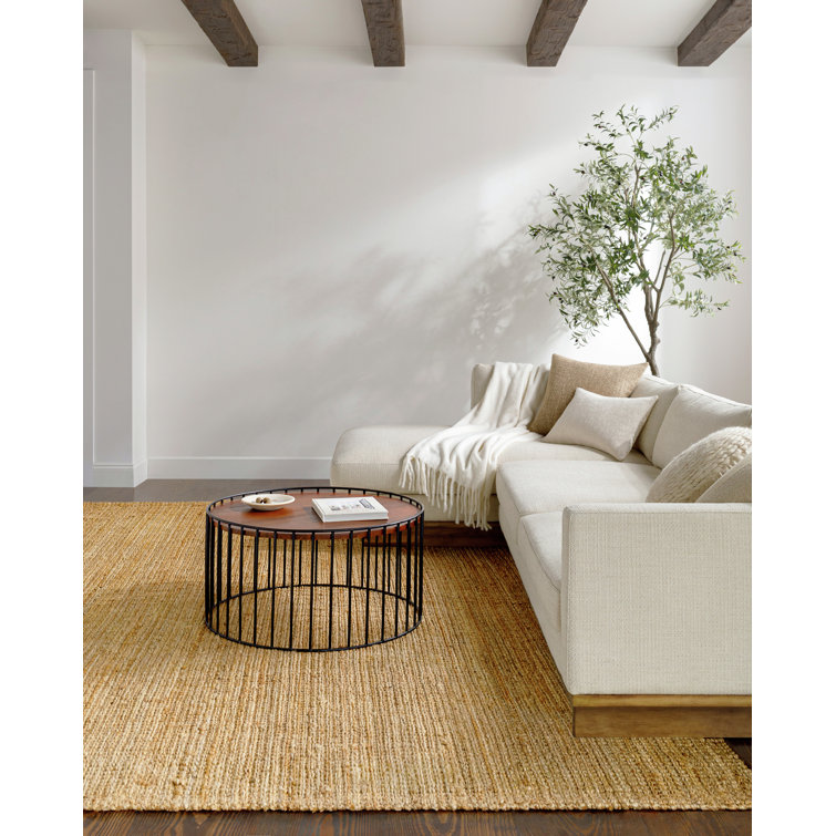 Handmade Flat Woven Ivory Sheepskin Reversible Rug 6' x 9'
