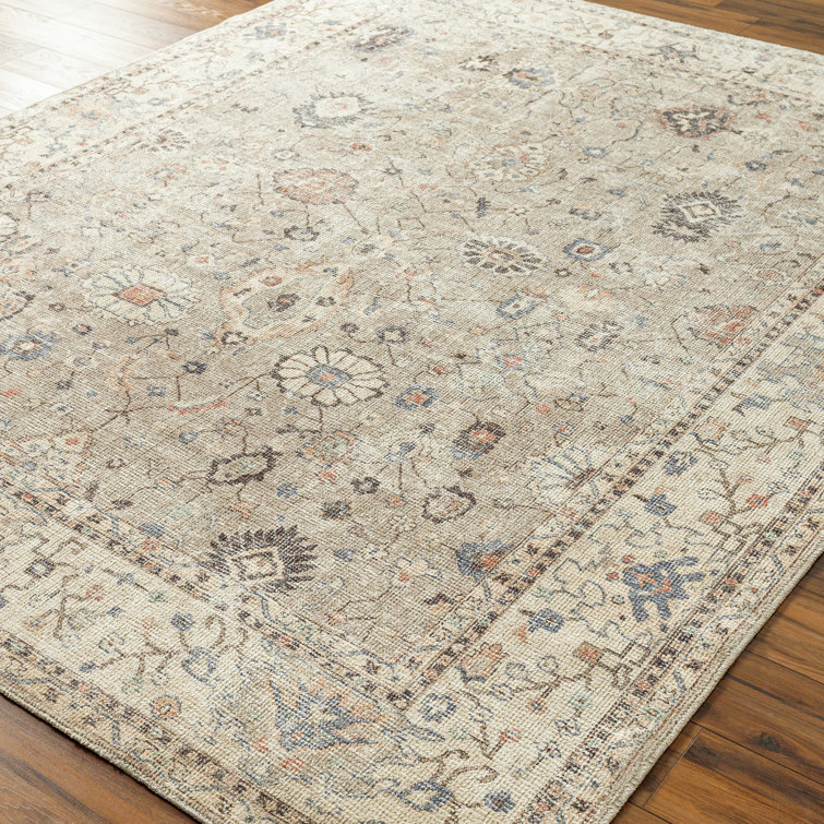 Gray Rectangular Synthetic Medium Pile Area Rug 9'2" x 12'