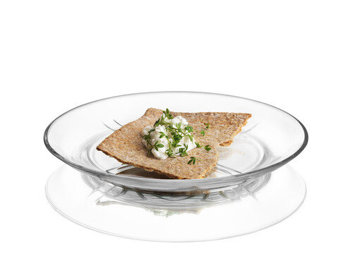Clear Glass 7.67'' Microwave-Safe Salad and Dessert Plate
