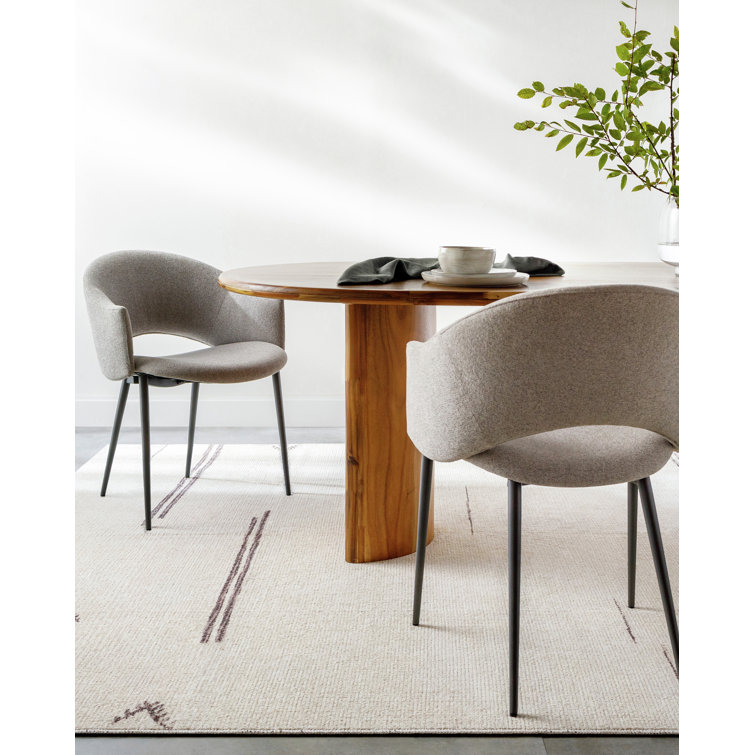 Ivory Geometric Low Pile Rectangular Area Rug