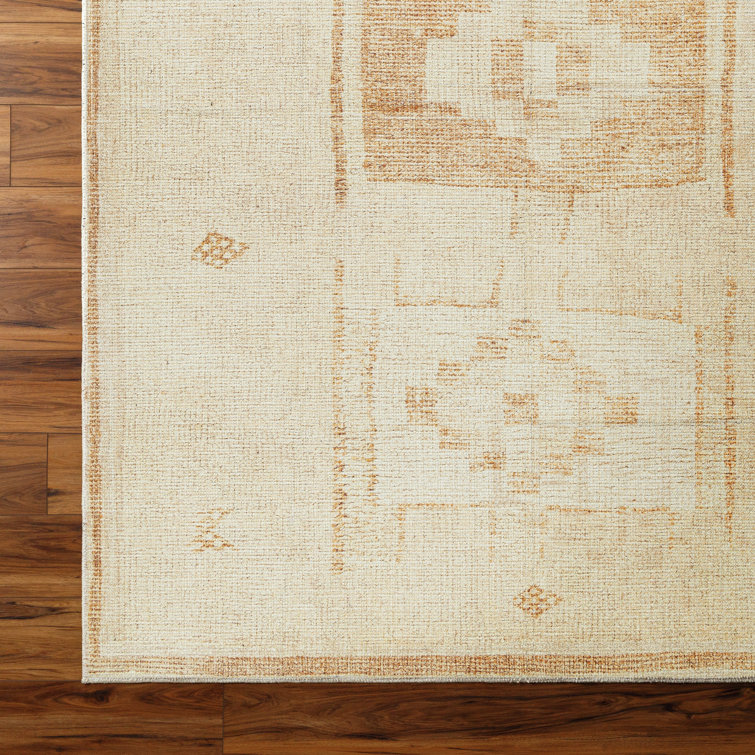 Ivory and Nude Southwest Print Synthetic Runner Rug