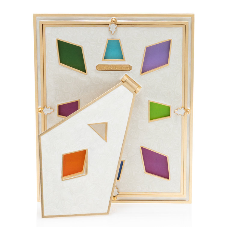 Rainbow Pewter 8" x 10" Pyramid Frame with Gold Finish