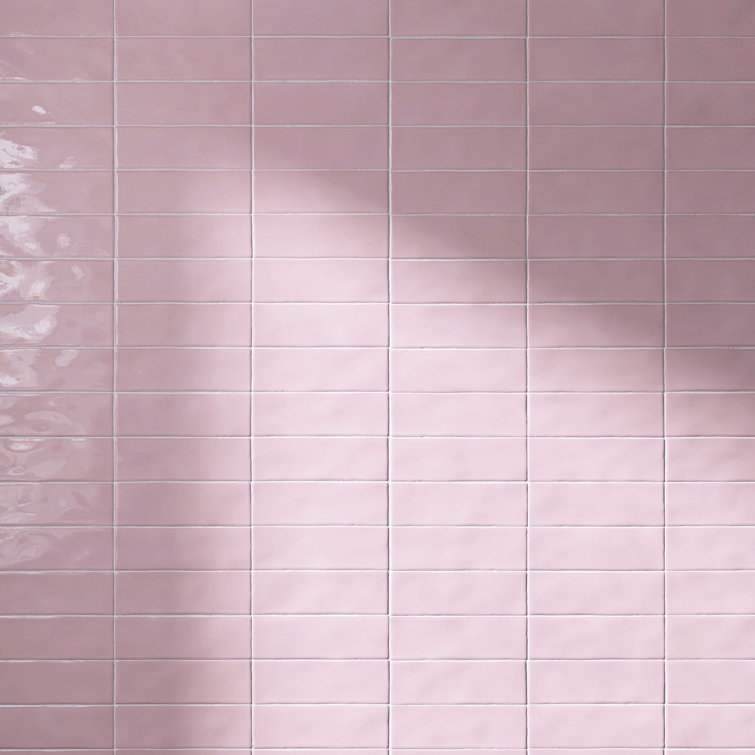 Borgo Pink Polished Porcelain Subway Wall and Floor Tile