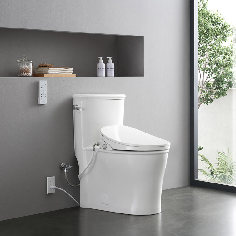 Volta White Elongated Dual Flush Smart Toilet with Bidet
