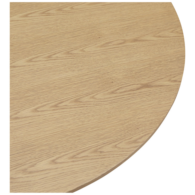 Oak Round Pedestal Base Coffee Table