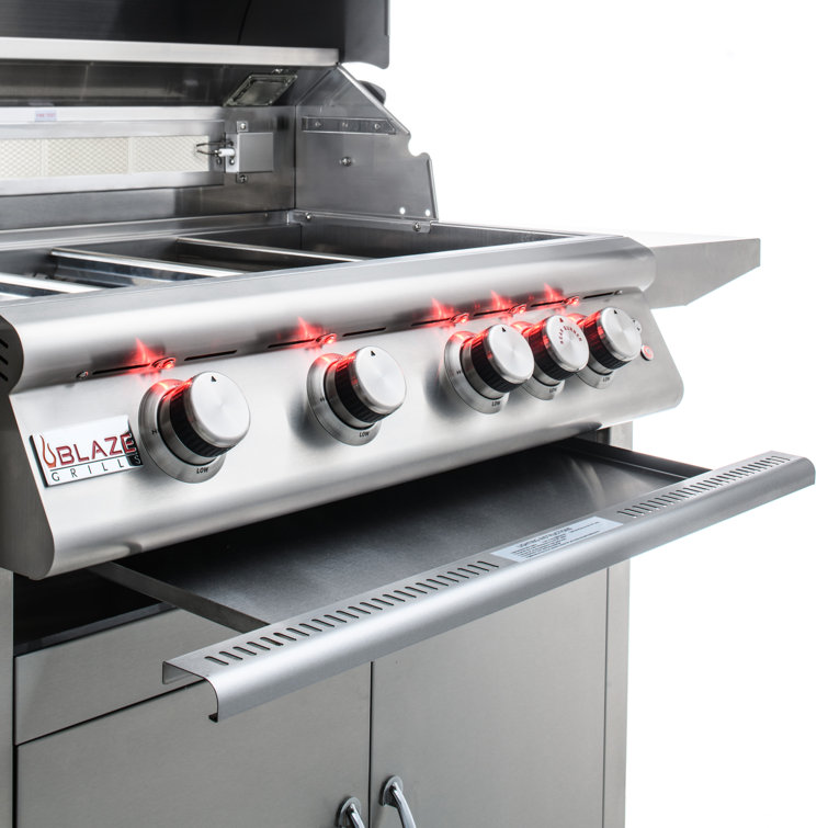 32-Inch Stainless Steel Built-In Propane Gas Grill with Rotisserie