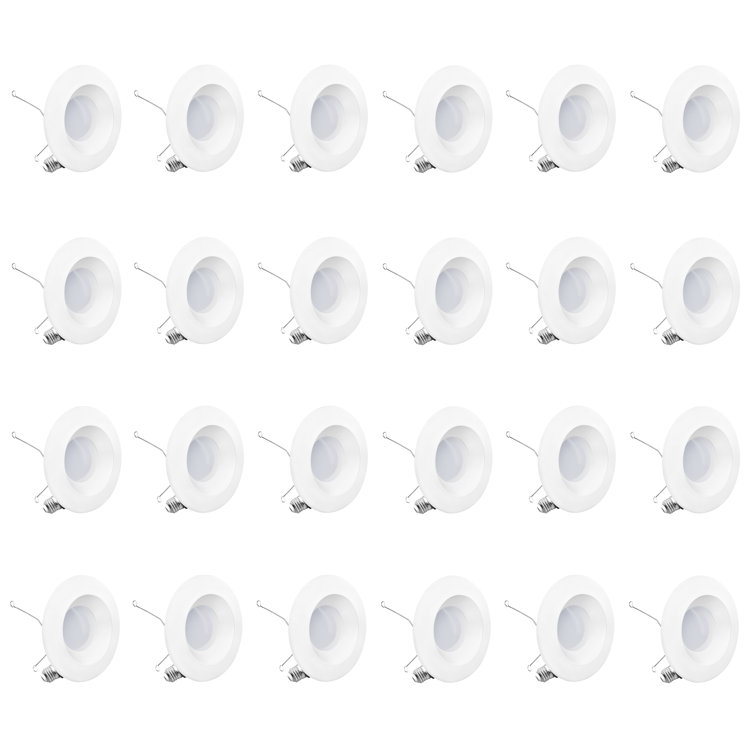 6'' White Aluminum Dimmable LED Retrofit Recessed Lighting Kit