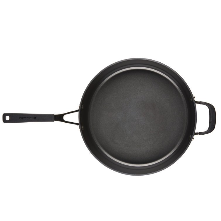 Onyx Black 5-Quart Nonstick Aluminum Saute Pan with Lid