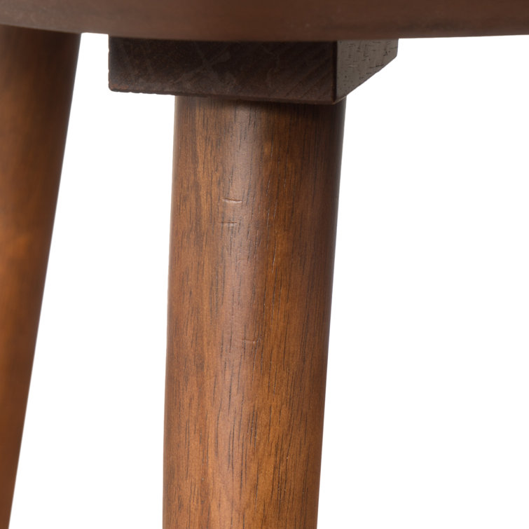 Midcentury Triangular Walnut Wood End Table