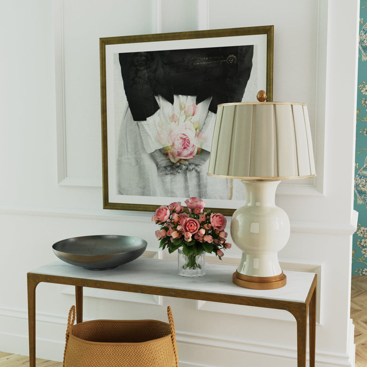 Juliette Celadon Ceramic Table Lamp with Empire Shade