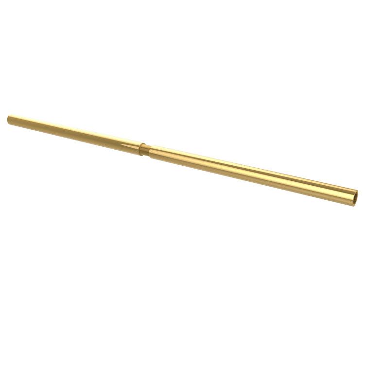 Polished Nickel 60" Solid Brass Straight Shower Curtain Rod