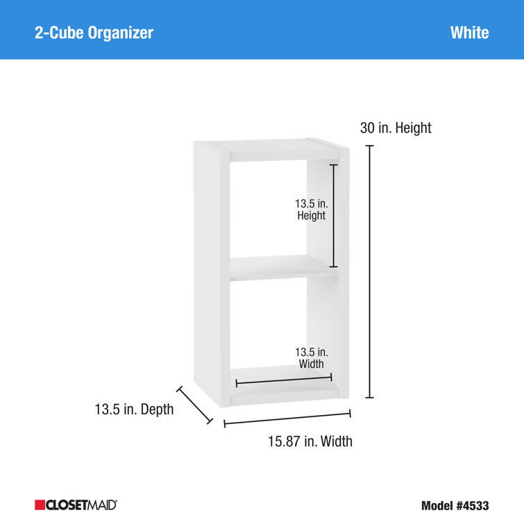 Kids' Playful White Cube Organizer Bookcase with Open Storage
