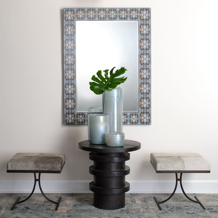 Revolve Artisan White Washed Mango Wood Drum End Table
