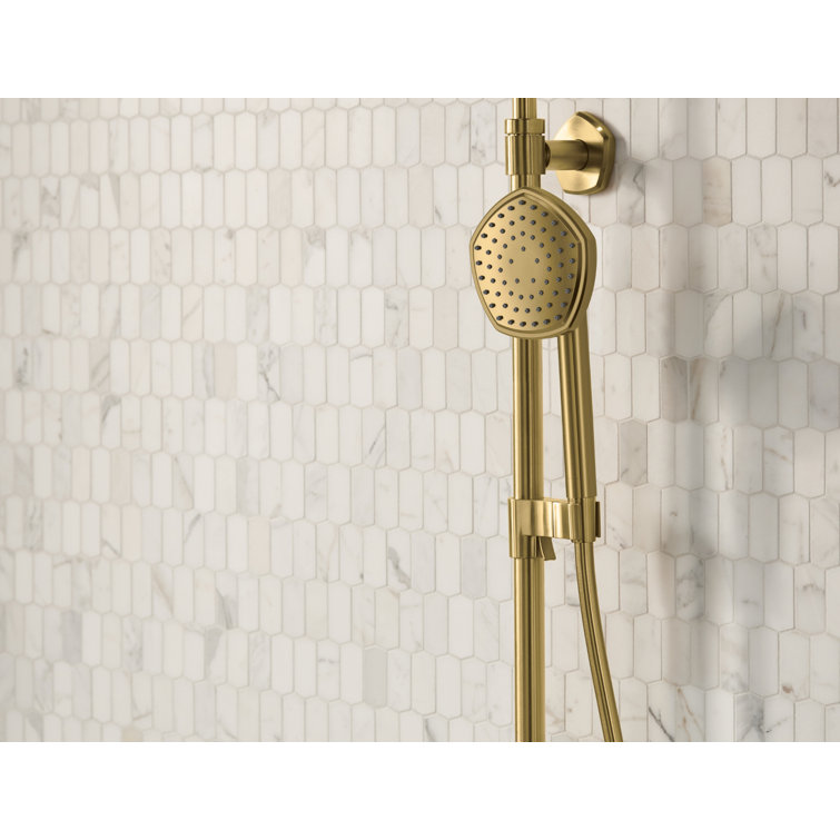 Matte Black Adjustable Height Rain Shower Column Kit