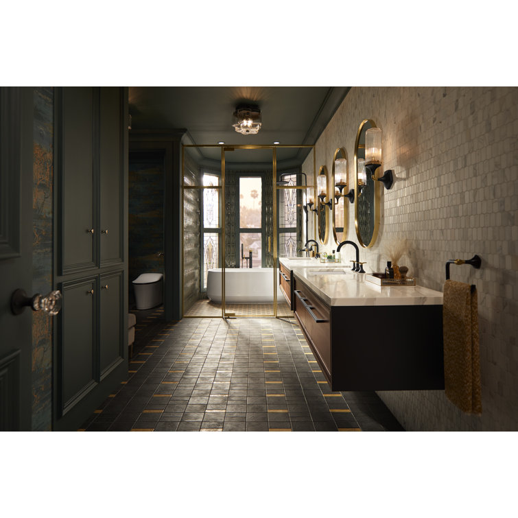 Matte Black Adjustable Height Rain Shower Column Kit