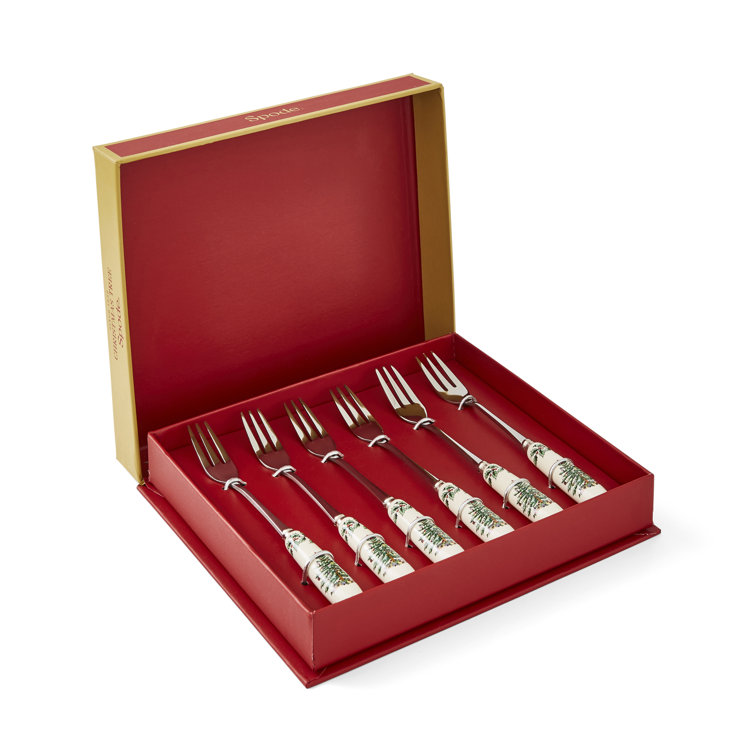 Spode Christmas Tree Pastry Forks