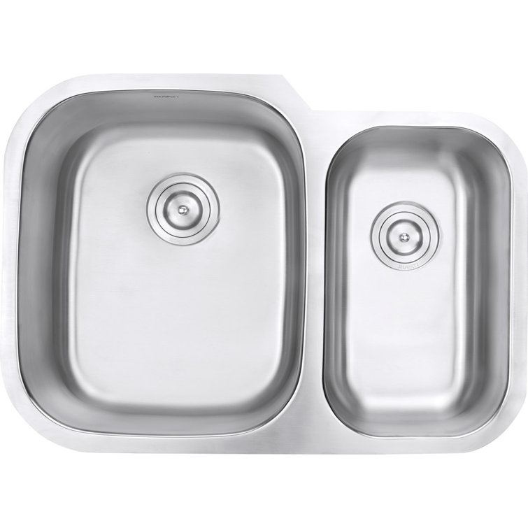 Ruvati 29-inch Stainless Steel Double Bowl Undermount Kitchen Sink