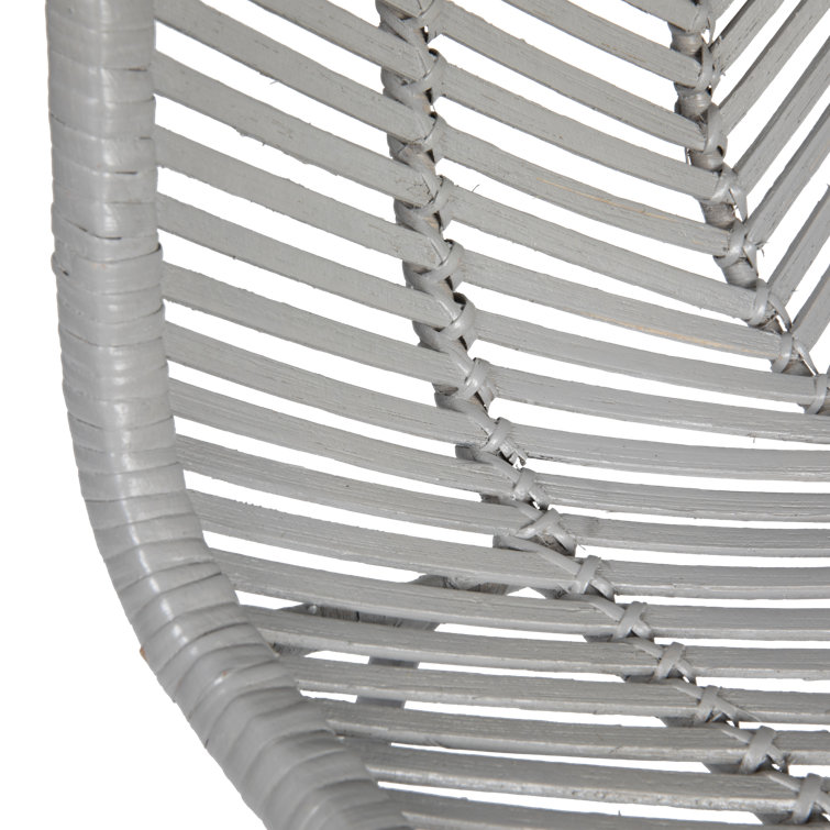 Desert Fields 42" Grey Rattan and Metal Contemporary Bar Stool