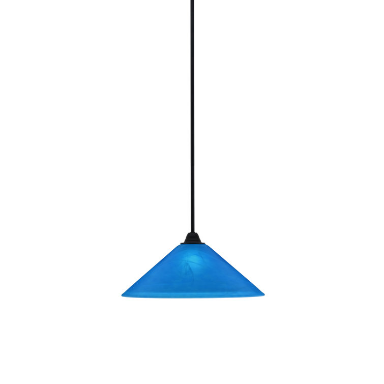 Paramount Matte Black Glass Mini Pendant Light