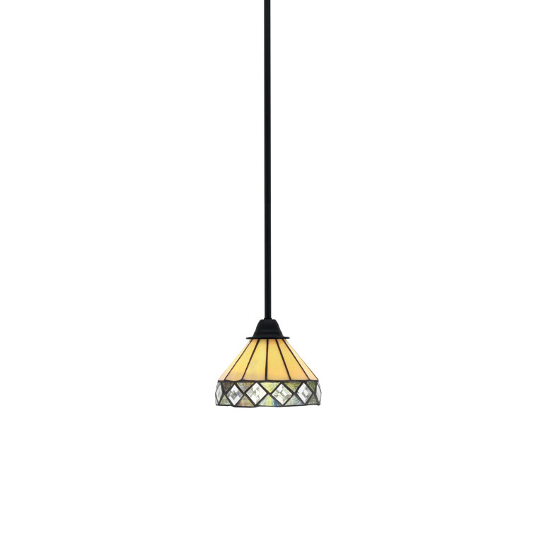 Paramount Matte Black Glass Mini Pendant Light