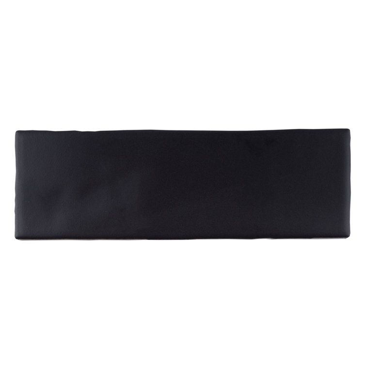 Matte Black 3" x 8" Porcelain Subway Tile
