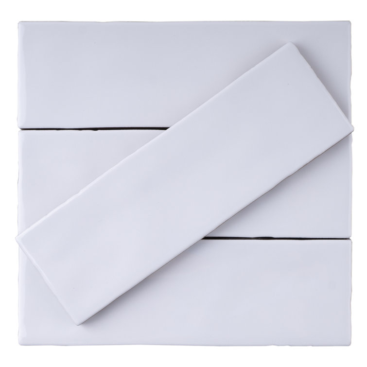 Blanco White Glossy Porcelain Subway Wall and Floor Tile