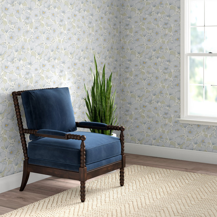 Matilda Blue Floral Non-Woven Removable Wallpaper