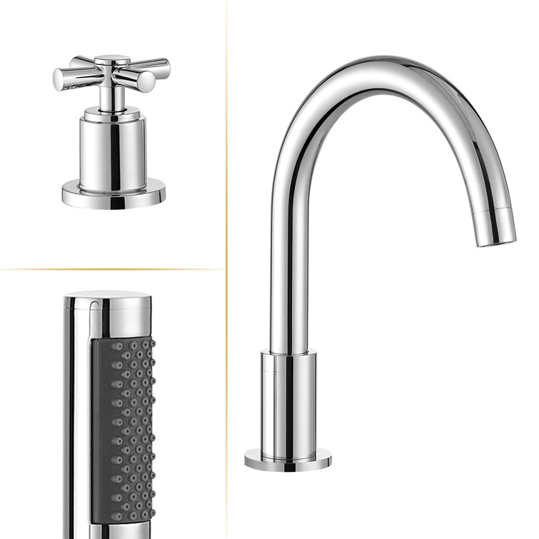 Sorlia Chrome Deck-Mount Roman Tub Faucet with Handshower